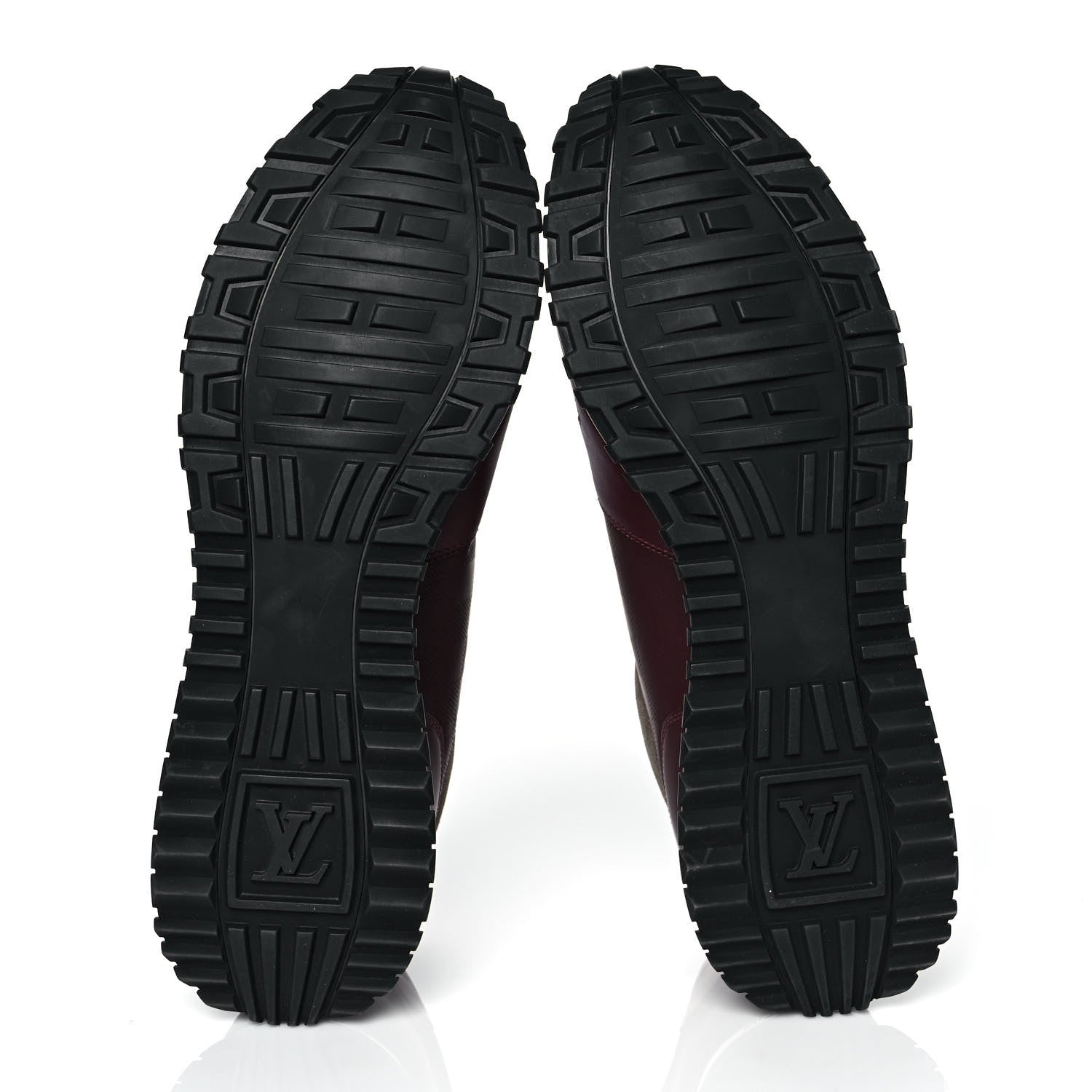 Louis Vuitton Calfskin Suede Run Away Sneakers 10.5 Bordeaux 6 of 8