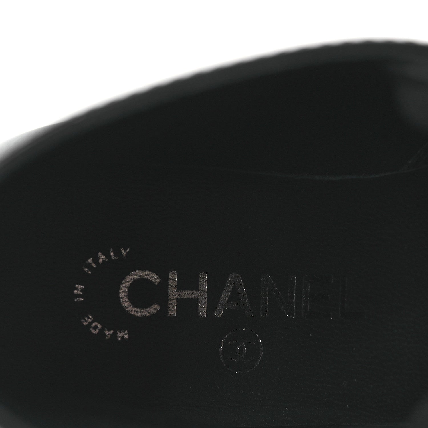 Chanel Calfskin Lace Up CC Combat Boots 37 Black 9 of 11