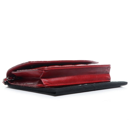 Chanel Patent Quilted Brilliant Wallet On Chain WOC Red 4 of 7