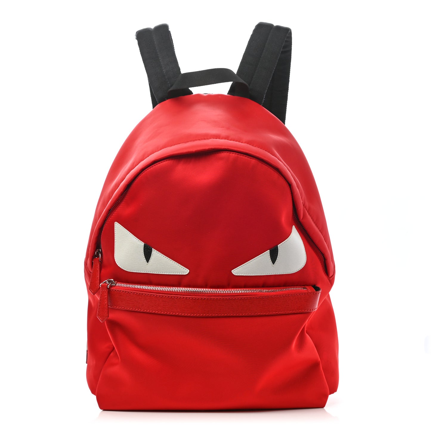 Nylon Vitello Elite Monster Eyes Rounded Backpack Red White