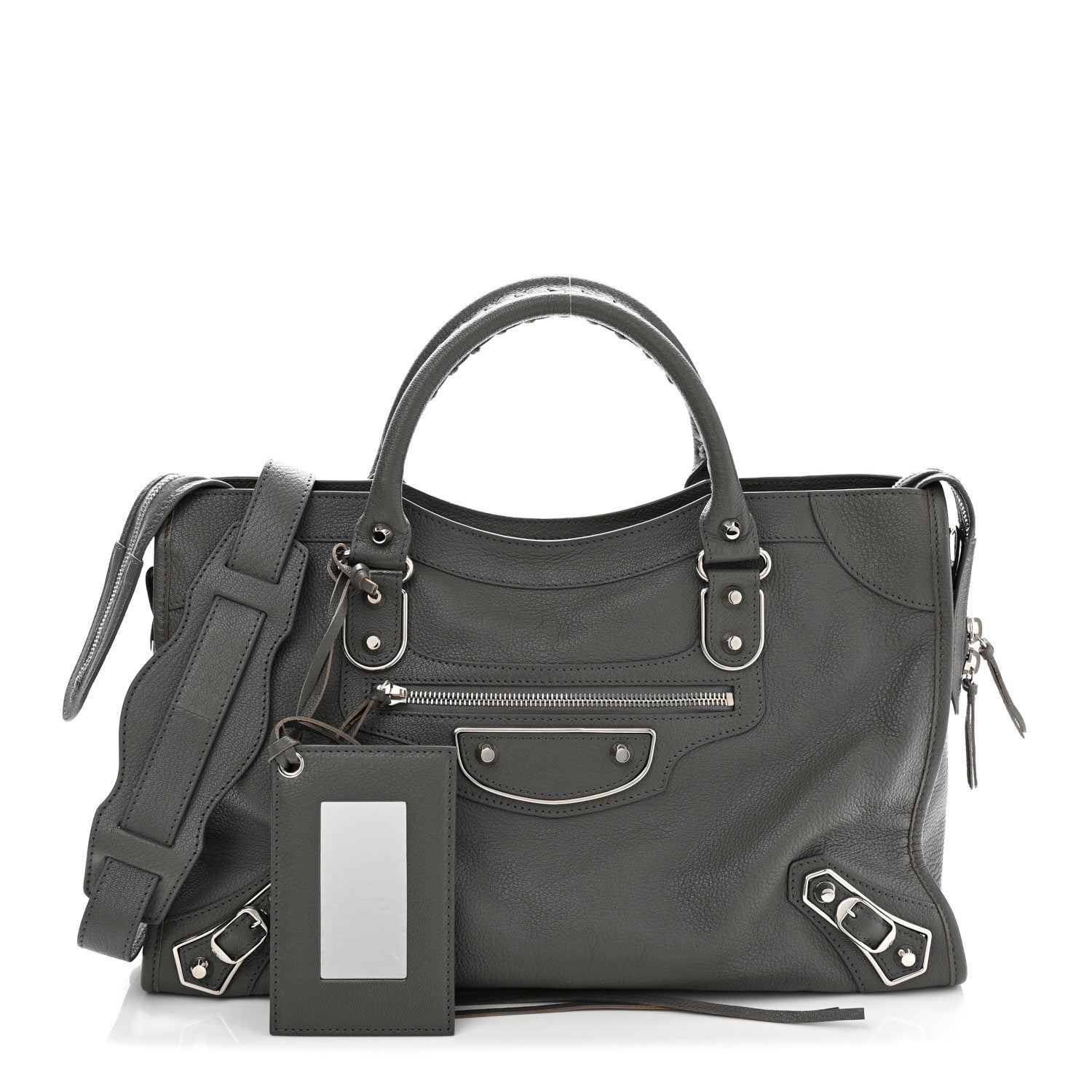 Balenciaga Chevre Silver Metallic Edge Hardware City Gris Acier 3 of 11