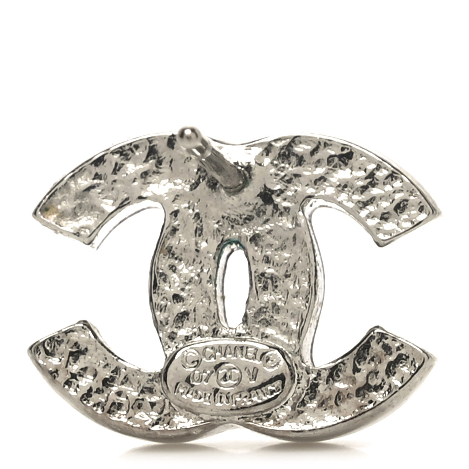 Chanel Crystal CC Earrings Silver 4 of 5