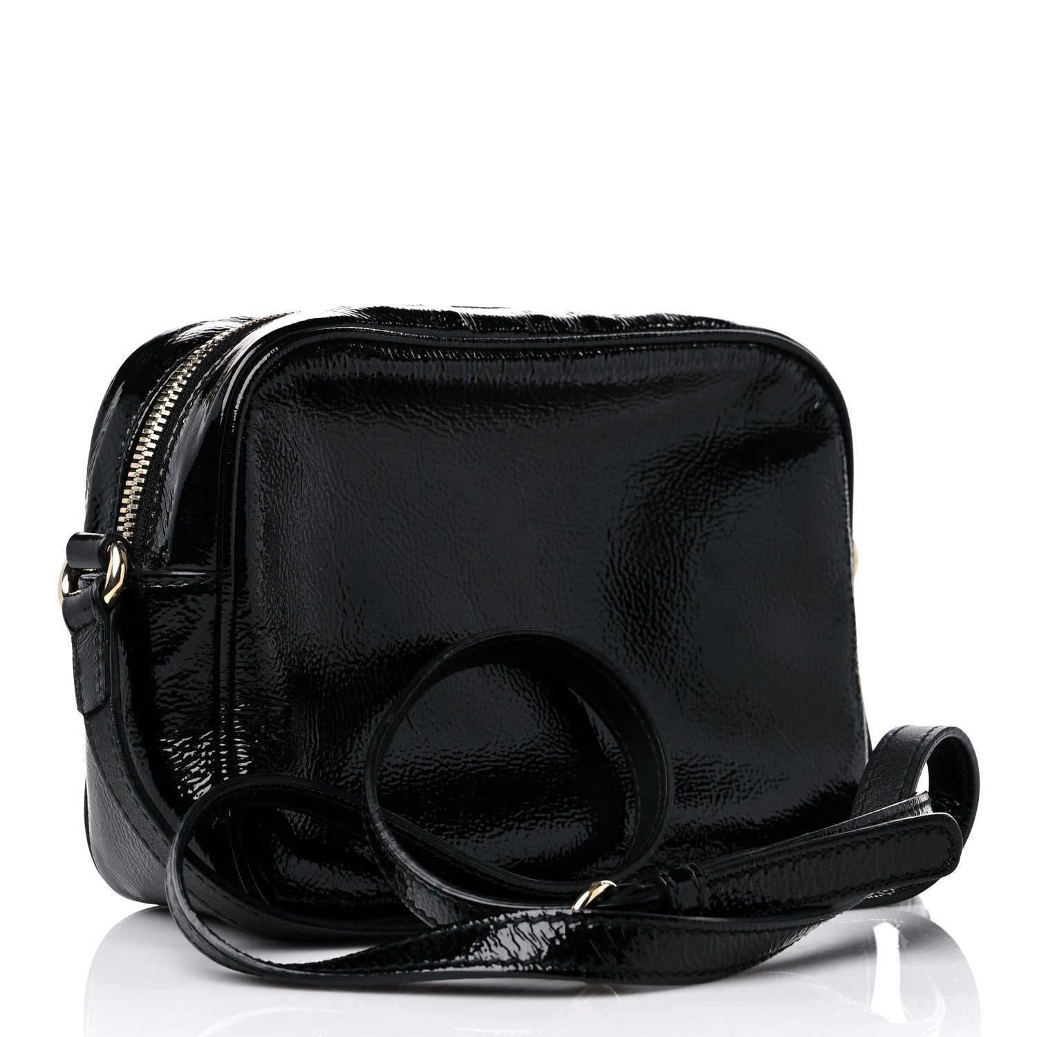 Gucci Soft Patent Small Soho Disco Bag Black 3 of 12