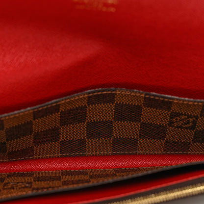Louis Vuitton Damier Ebene Emilie Wallet Red 5 of 7
