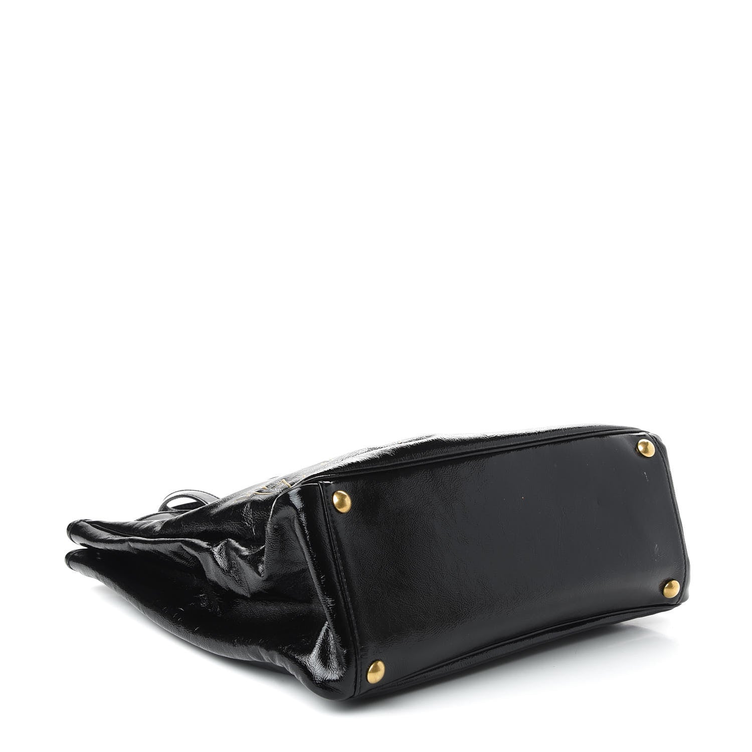 Saint Laurent Textured Patent Large Y-Mail Tote Black 4 of 9