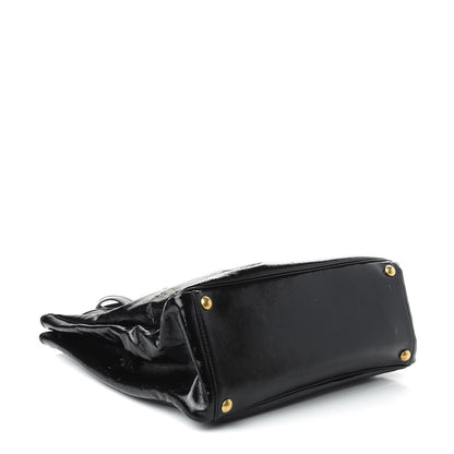 Saint Laurent Textured Patent Large Y-Mail Tote Black 4 of 9