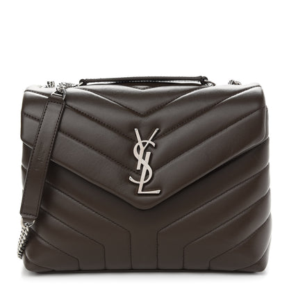 Saint Laurent Calfskin Y Quilted Monogram Small Loulou Chain Satchel Faggio 1 of 9