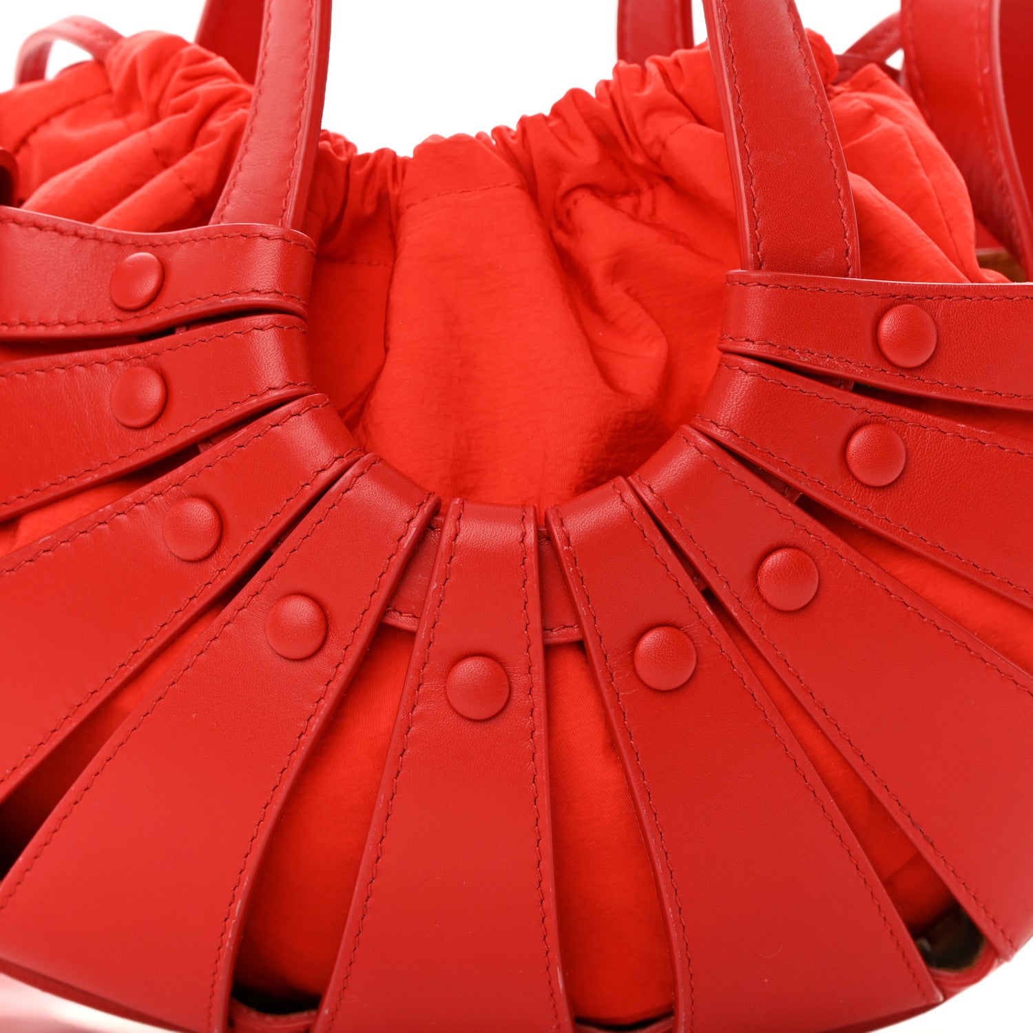 Bottega Veneta French Calfskin Small Shell Bag Chili Tomato 9 of 13