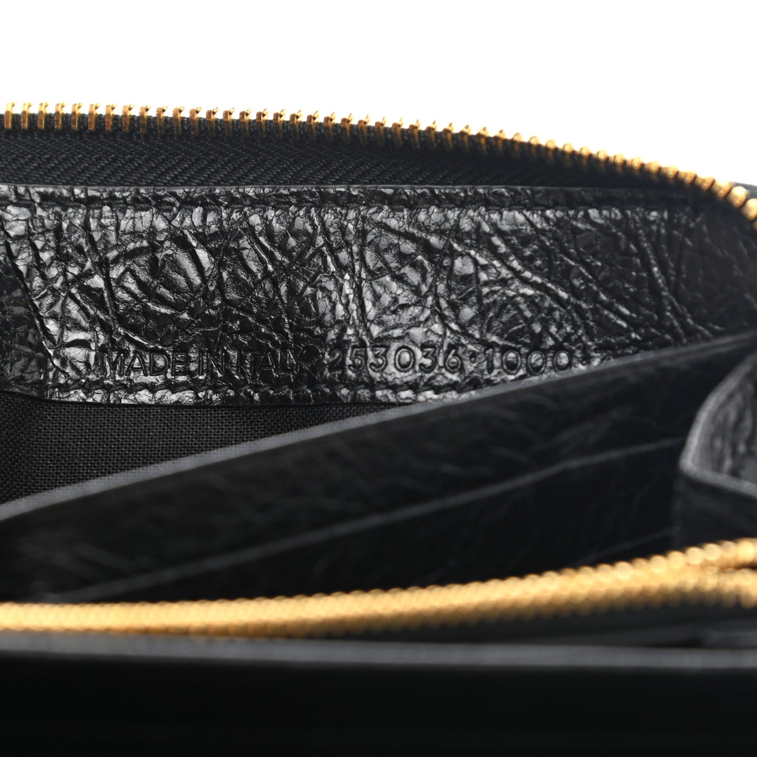 Balenciaga Agneau Classic Gold Hardware Continental Zip Around Wallet Black 7 of 10