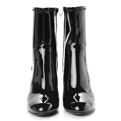 Louis Vuitton Patent Silhouette Ankle Boots 37.5 Black 2 of 7