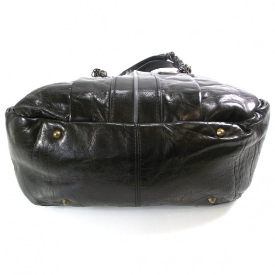 Leather Heloise Satchel Black