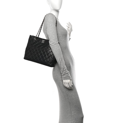 Chanel Lambskin Quilted Shopping Tote Black 2 of 11