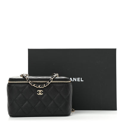Chanel Caviar Quilted Small Vanity Case With Chain Black 12 of 12