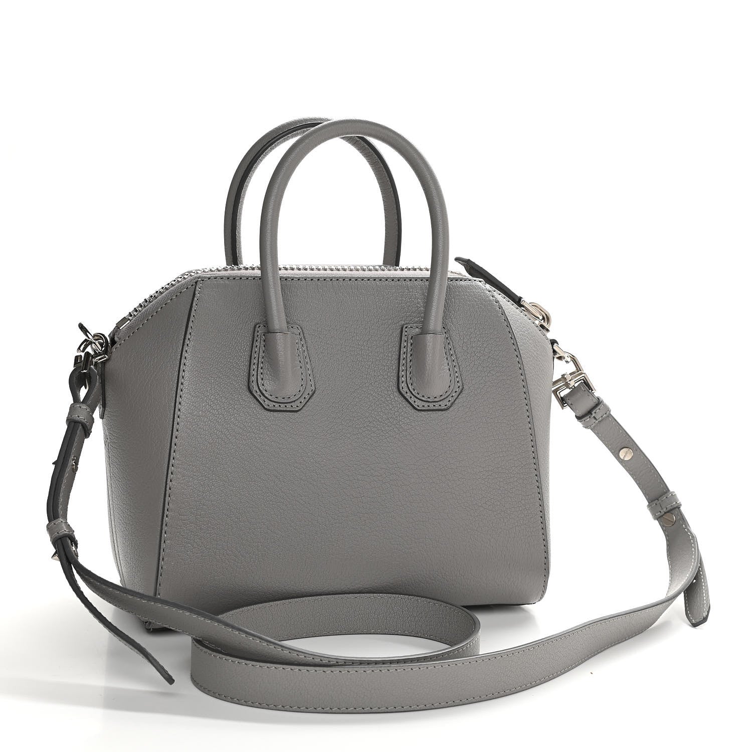 Givenchy Sugar Goatskin Mini Antigona Pearl Grey 3 of 12