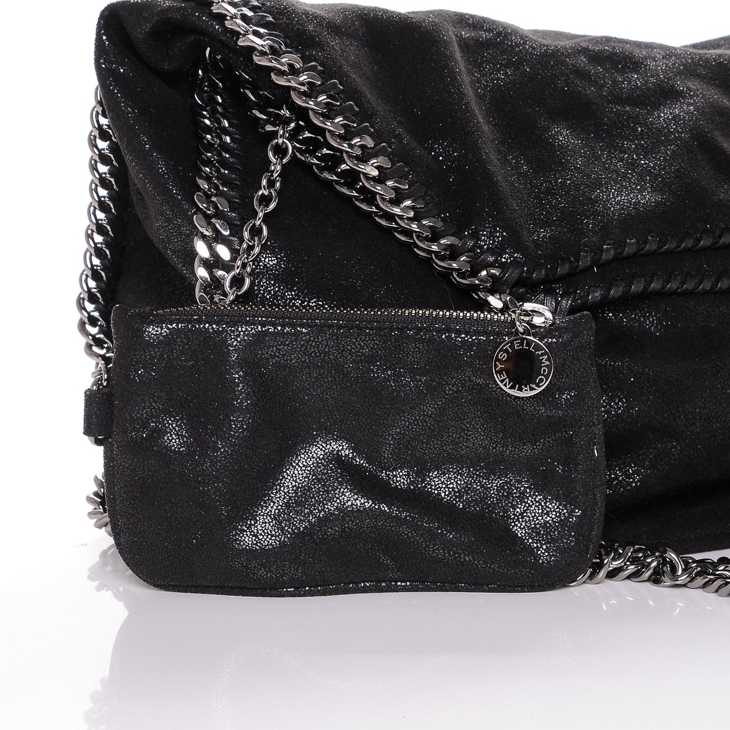 Stella McCartney Shaggy Deer Big Falabella Tote Black 5 of 7