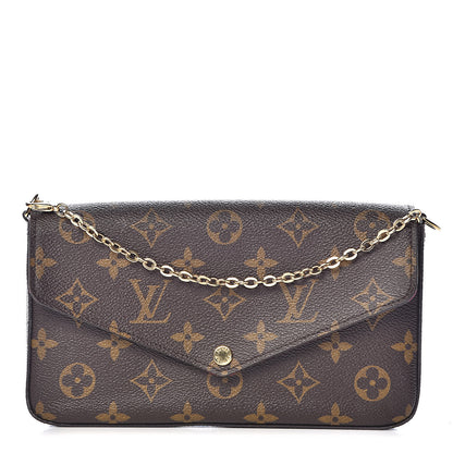 Louis Vuitton Monogram Pochette Felicie Chain Wallet Fuchsia 1 of 13