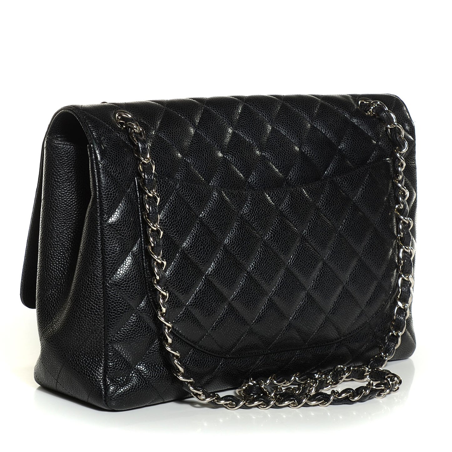 Caviar Quilted Maxi Single Flap Black