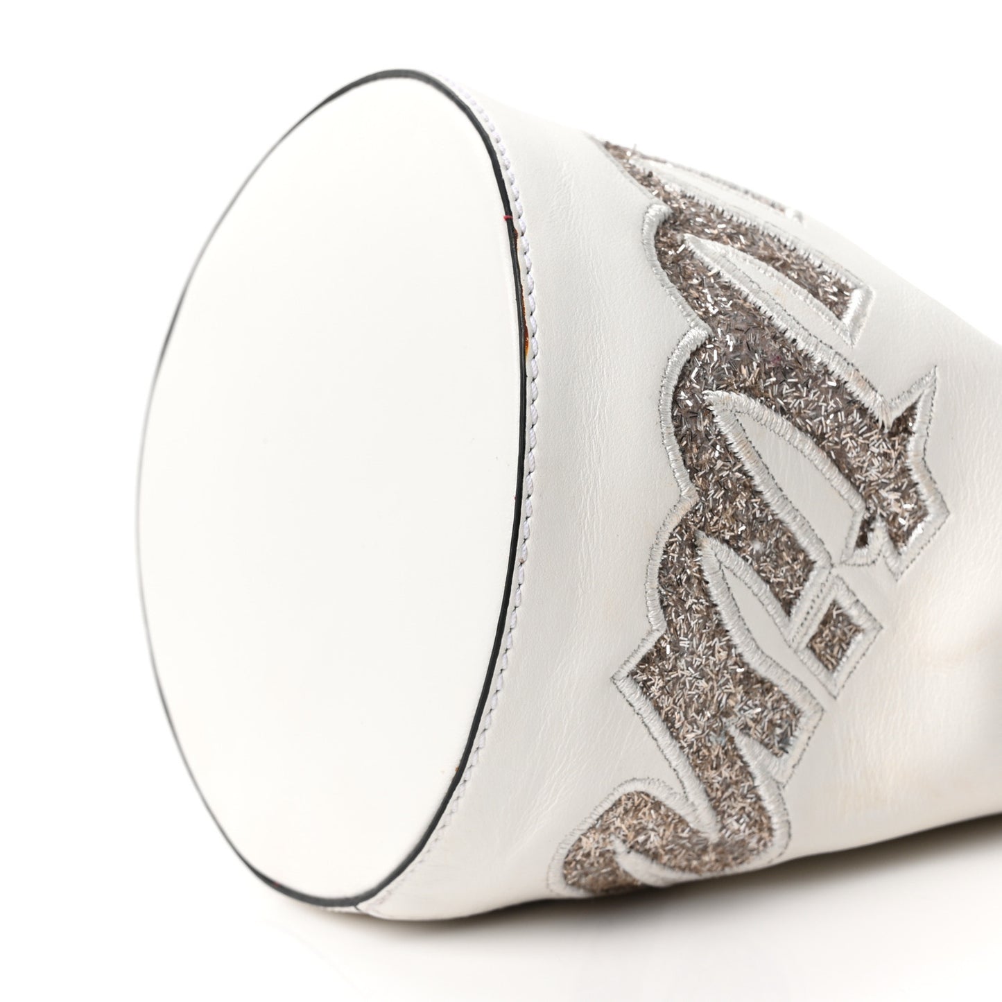 Calfskin Marie Jane Bucket White