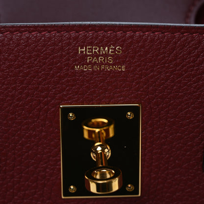 Hermes Taurillon Clemence Sombrero Birkin 30 Rouge H Rose Azalea 6 of 12
