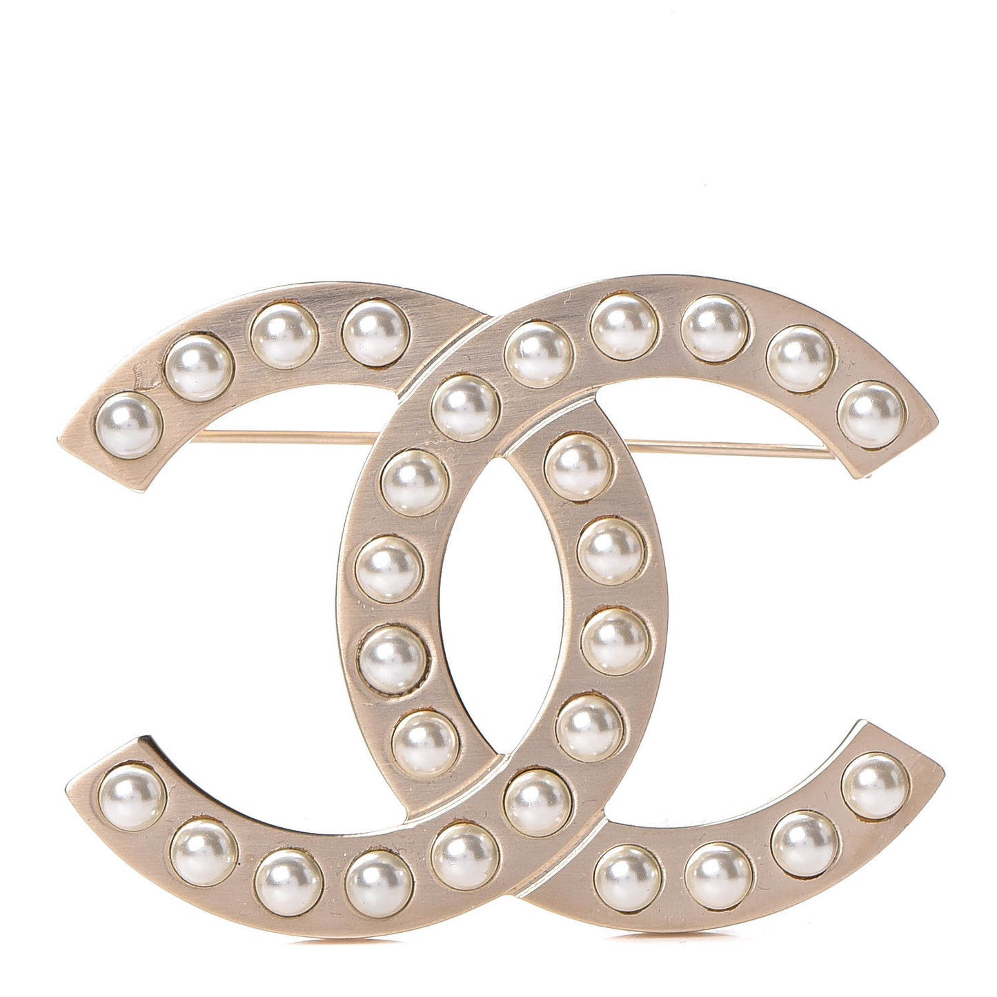 Pearl CC Brooch Light Gold