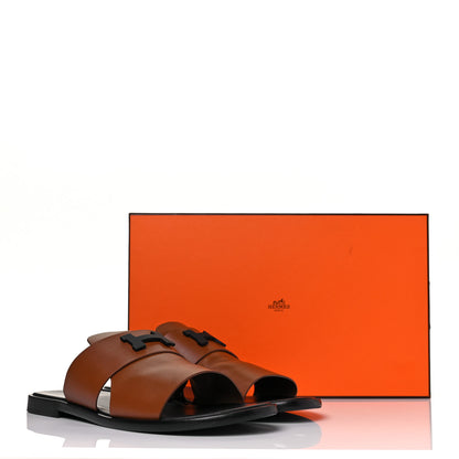 Hermes Calfskin Mens Arles Mules 42.5 Brun 9 of 9