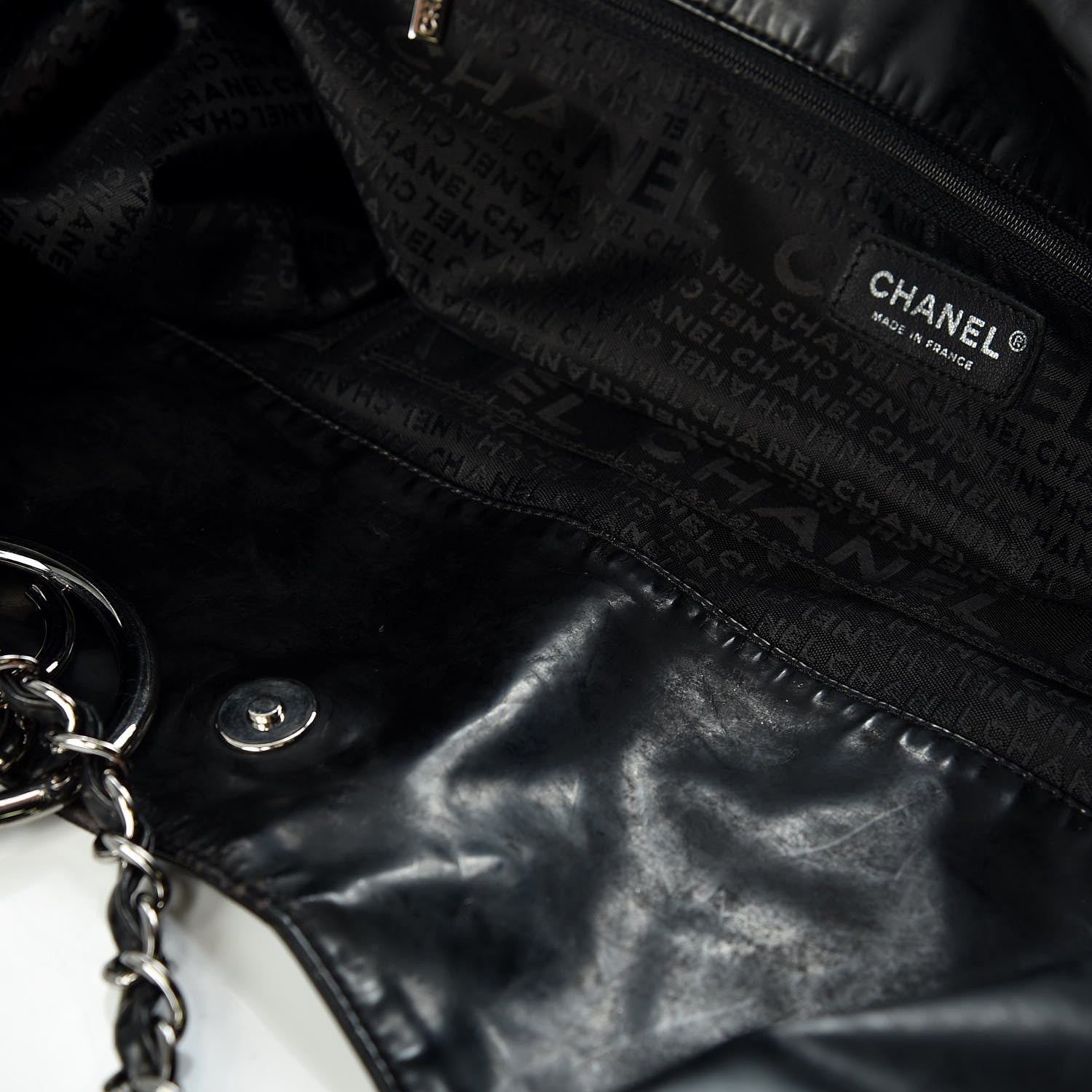 Chanel Vinyl XL Coco Cabas Black 11 of 17