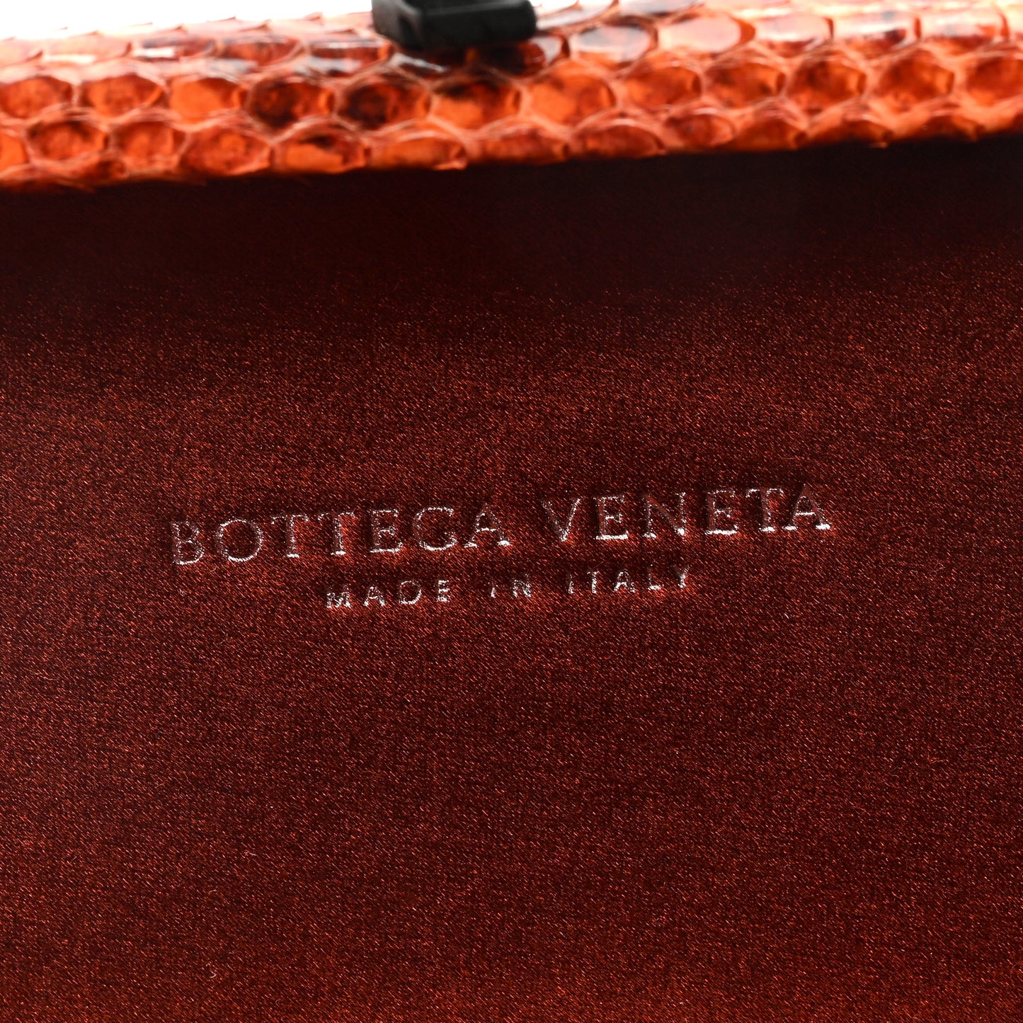 Satin Intreccio Impero Ayers Knot Clutch Orange