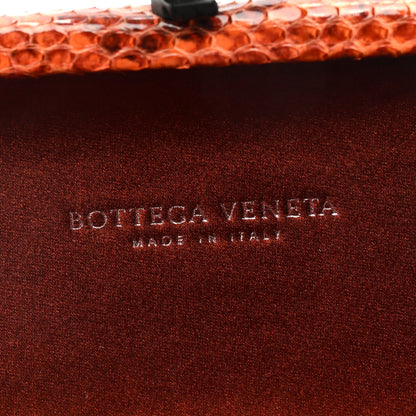 Bottega Veneta Satin Intreccio Impero Ayers Knot Clutch Orange 6 of 8
