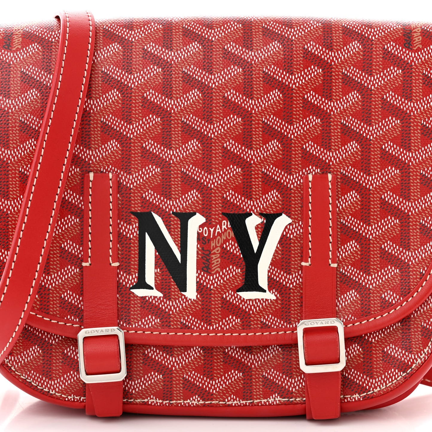 Goyardine Belvedere PM Messenger Bag Red
