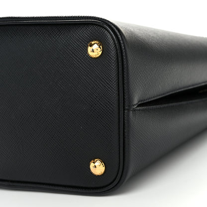 Prada Saffiano Cuir Medium Panier Bucket Bag Black Fuoco 10 of 10
