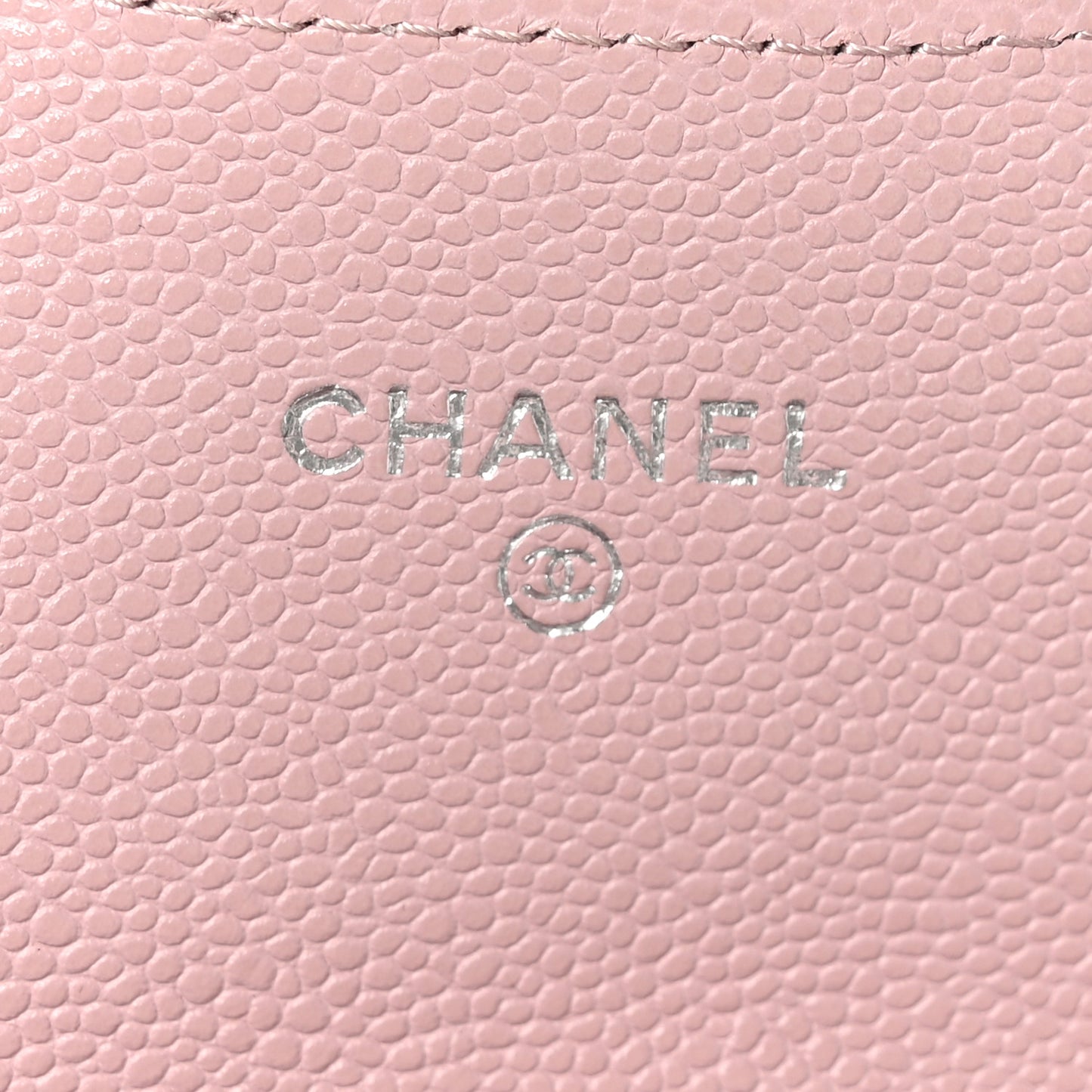 Caviar Quilted Flap Card Holder Wallet Light Pink