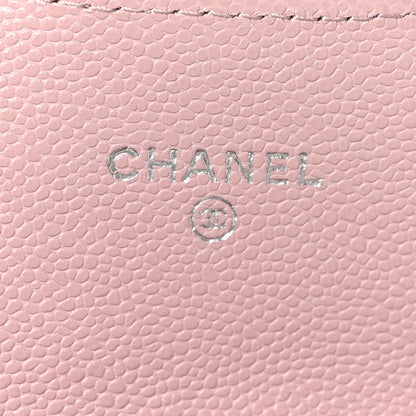 Chanel Caviar Quilted Flap Card Holder Wallet Light Pink 6 of 10