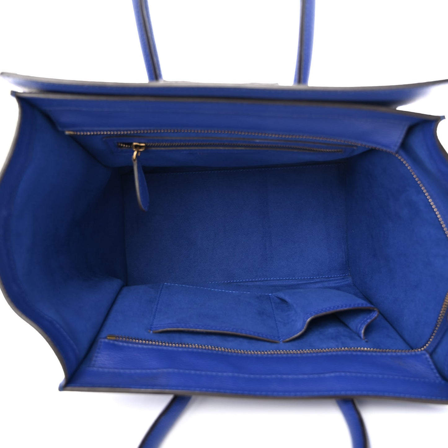 Drummed Calfskin Mini Luggage Indigo