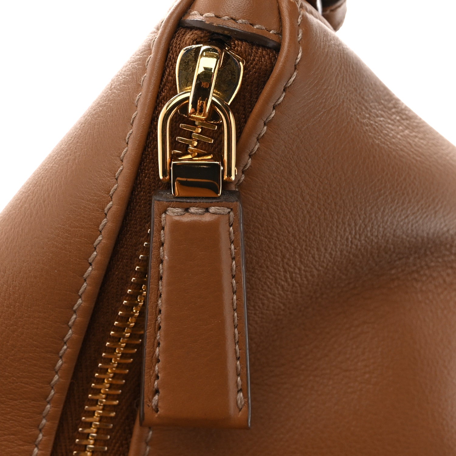 Prada Soft Calfskin Large Aimee Shoulder Bag Caramel 12 of 12