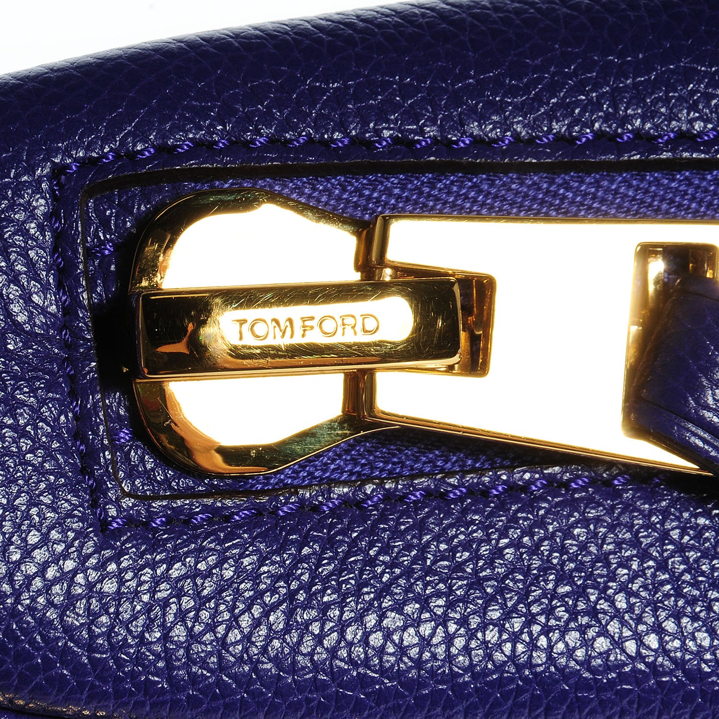 Pebbled Calfskin Large Jennifer Purple