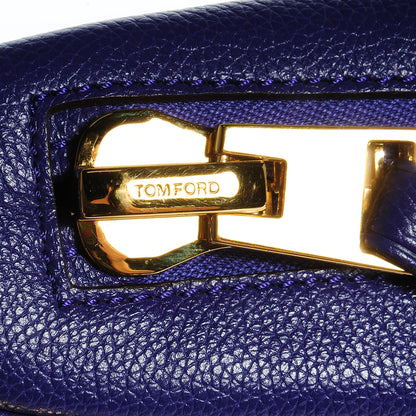 Tom Ford Pebbled Calfskin Large Jennifer Purple 7 of 10
