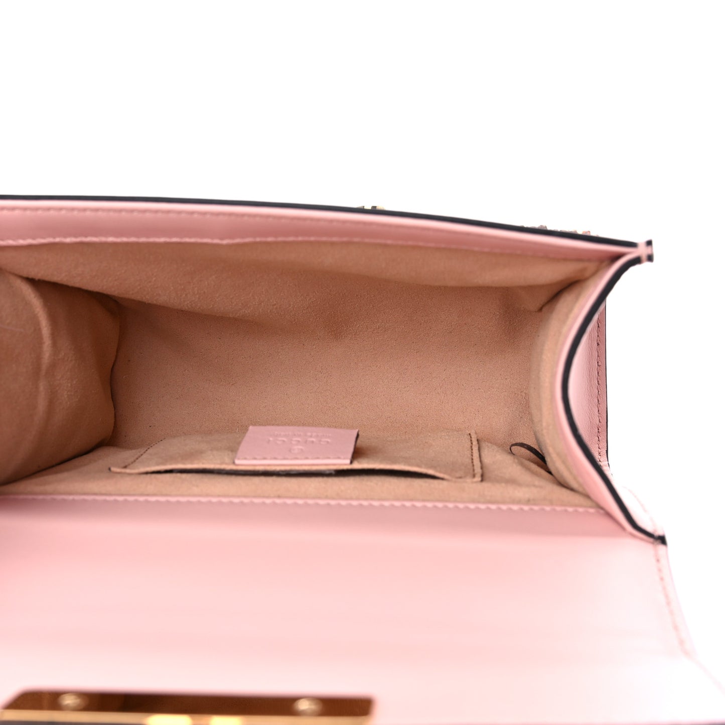 Calfskin Crystal Star Embroidered Small Padlock Shoulder Bag Perfect Pink Multicolor