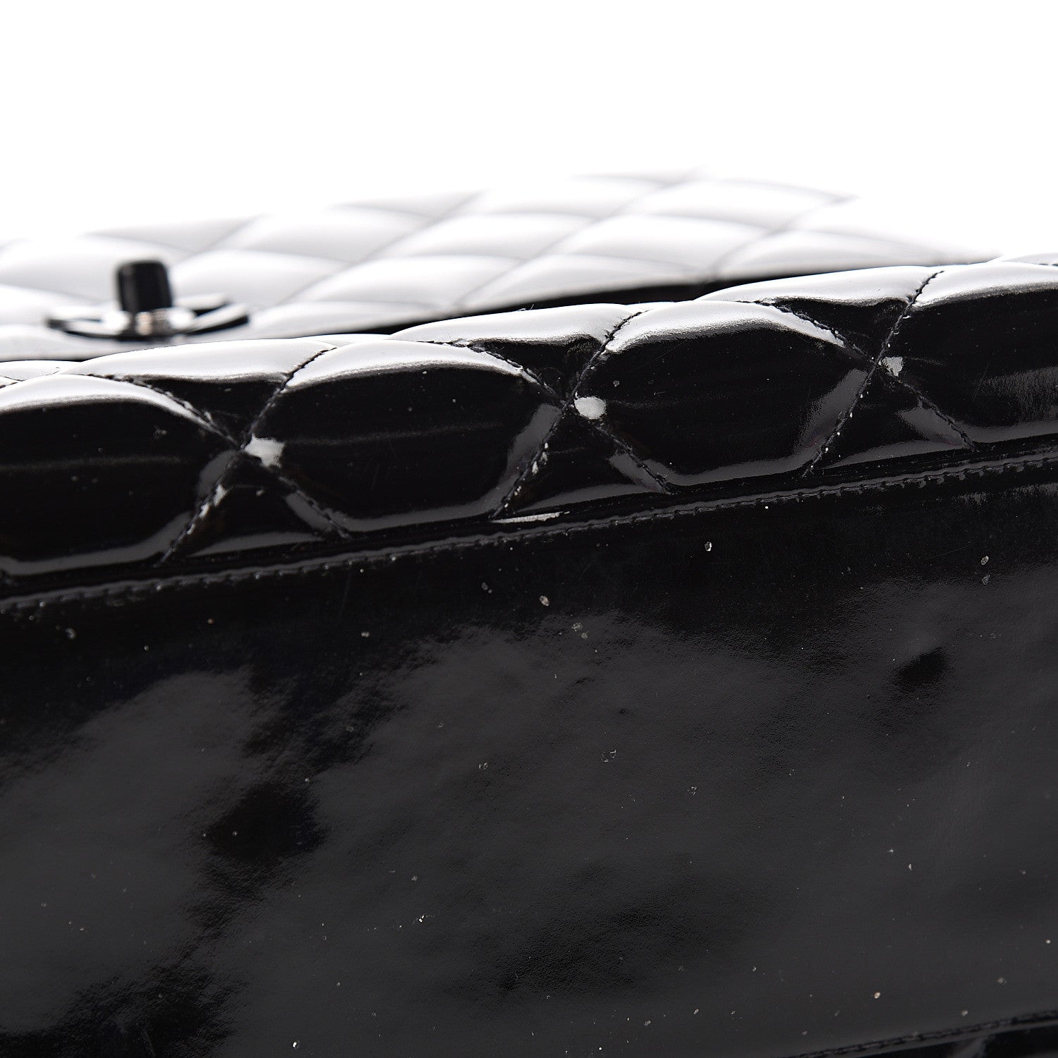 Chanel Patent Quilted Jumbo Kelly Flap Black 14 of 15