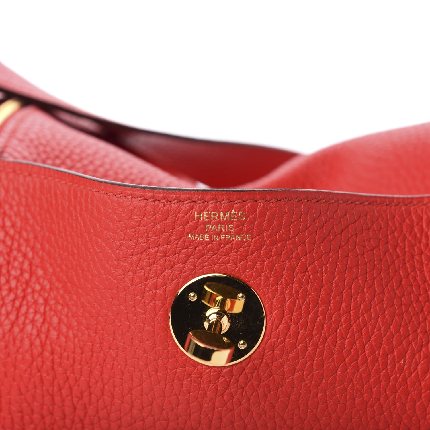 Hermes Taurillon Clemence Lindy 26 Rouge Tomate 6 of 10
