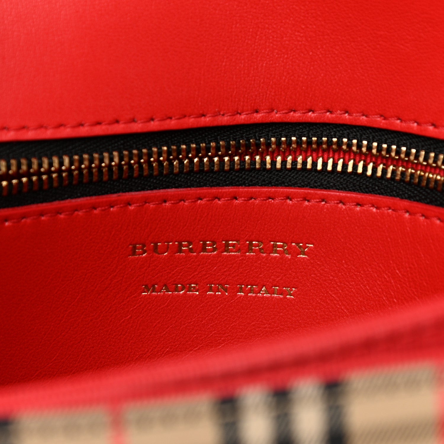 Burberry Patent 1983 Knight Check Link Shoulder Bag Bright Red 6 of 9