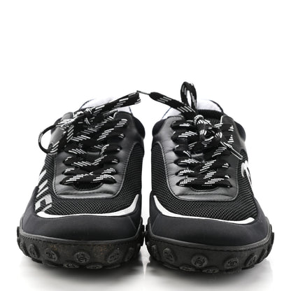 Chanel Calfskin Mesh Lycra Sneakers 39 Black 2 of 11