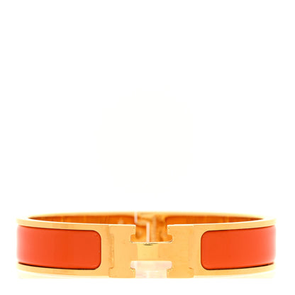 Hermes Enamel Narrow Clic Clac H Bracelet PM Orange 1 of 5