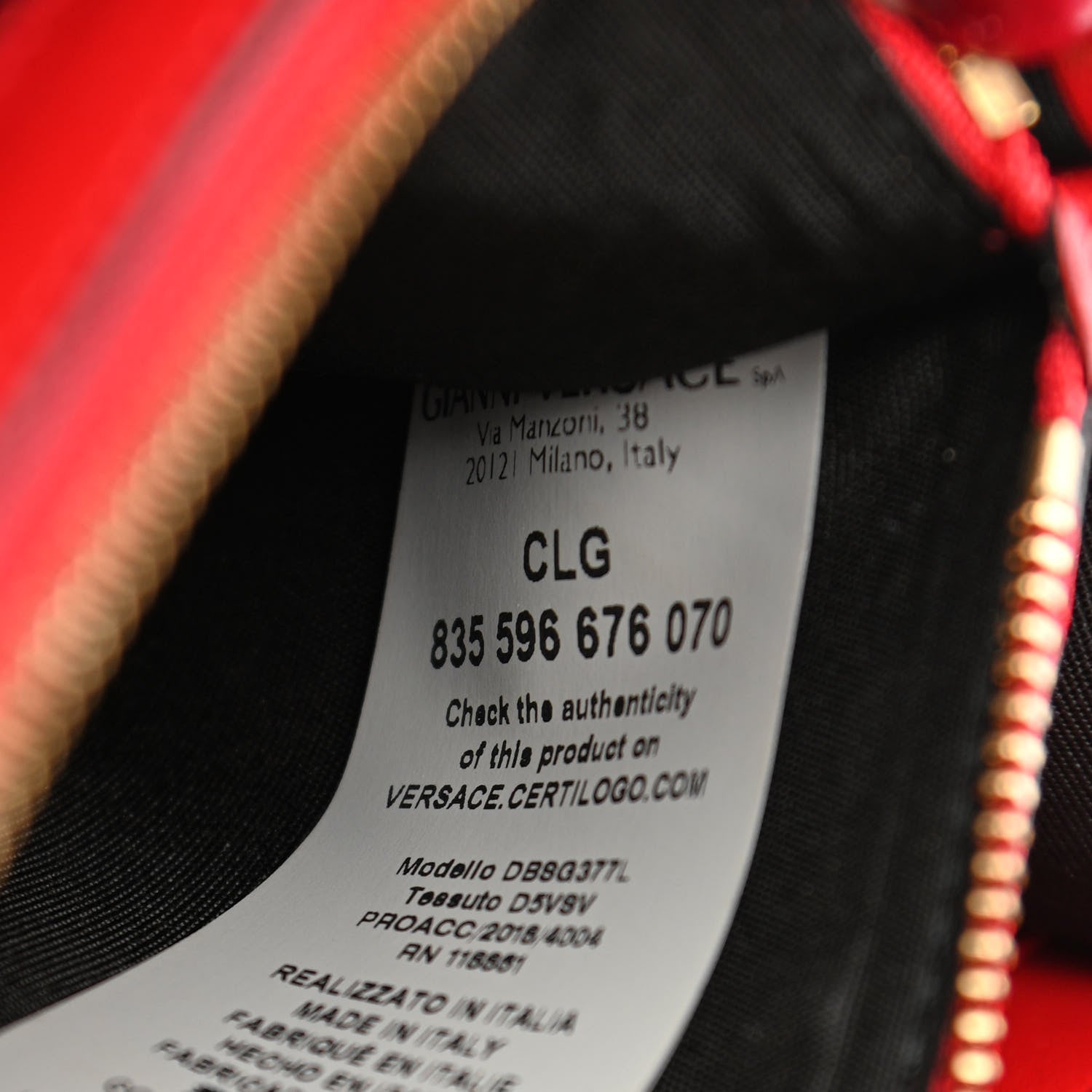 Versace Calfskin 90's Vintage Logo Chain Evening Bag Red 7 of 13