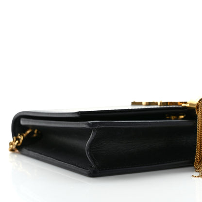 Saint Laurent Smooth Calfskin Classic Monogram Kate Tassel Chain Wallet Black 7 of 9