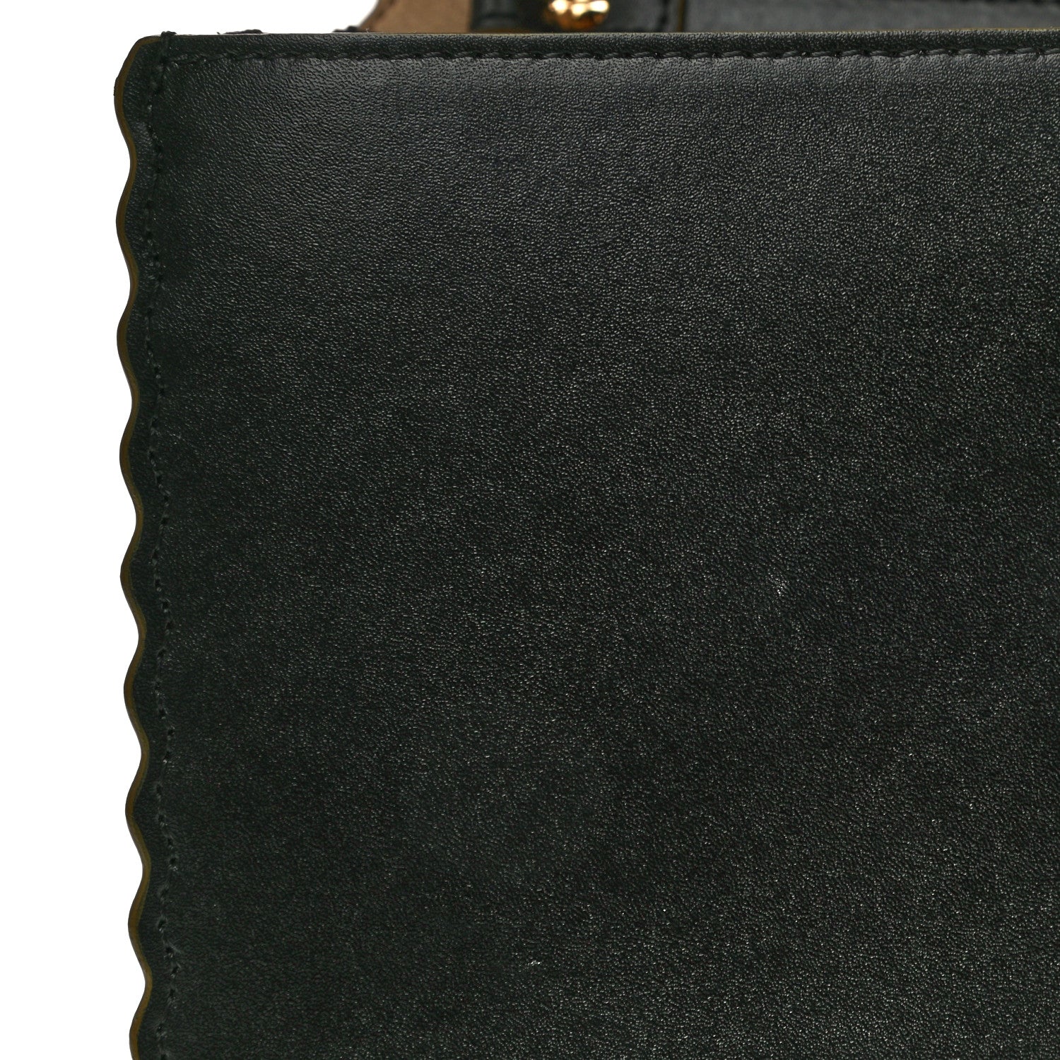Fendi Vitello Liberty Scalloped Studded Kan I Shoulder Bag Black 14 of 15