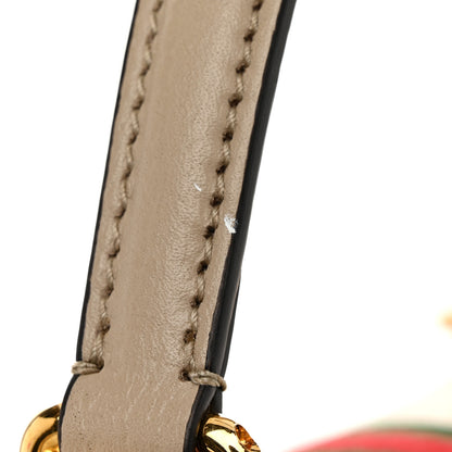 Gucci GG Supreme Monogram Textured Dollar Calfskin Web Small Ophidia Padlock Top Handle Bag Beige Mystic White Oatmeal 10 of 10