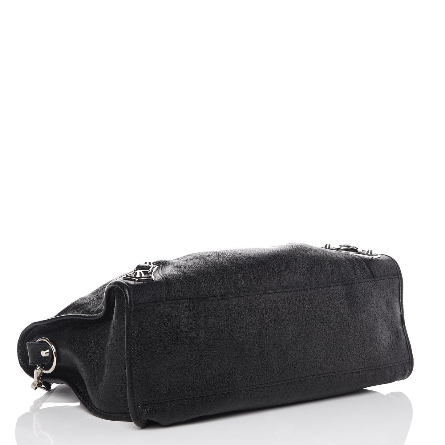 Chevre Silver Metallic Edge Hardware City Black