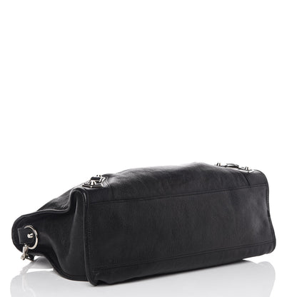Balenciaga Chevre Silver Metallic Edge Hardware City Black 4 of 13
