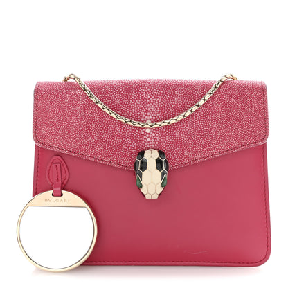 Bulgari Galuchat Calfskin Serpenti Forever Crossbody Bag Pink Pink 3 of 16