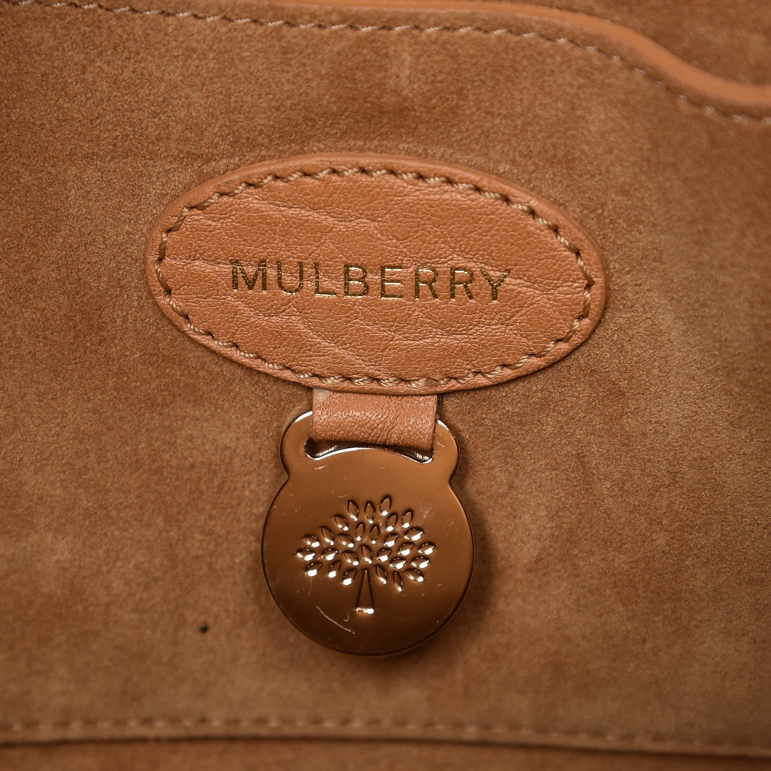 Mulberry Shrunken Calf Small Willow Tote Ginger 7 of 15